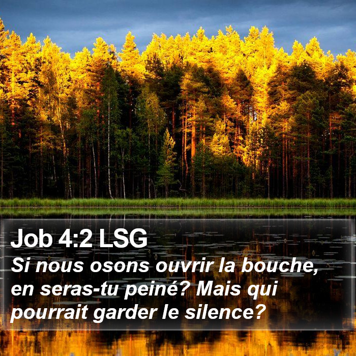 Job 4:2 LSG Bible Study