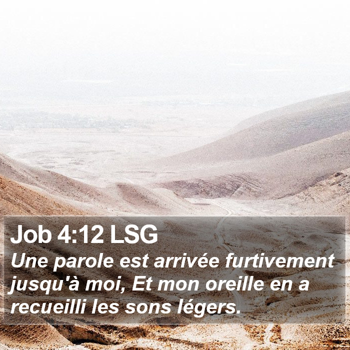 Job 4:12 LSG Bible Study