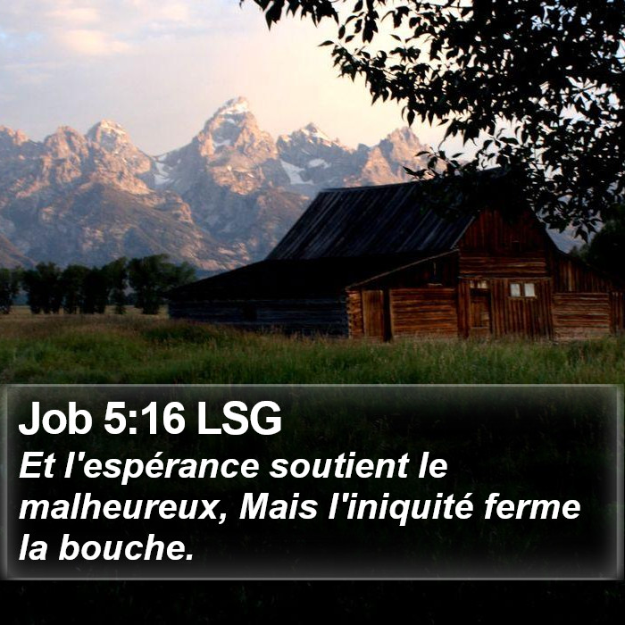 Job 5:16 LSG Bible Study