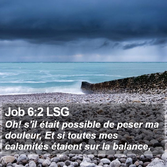 Job 6:2 LSG Bible Study