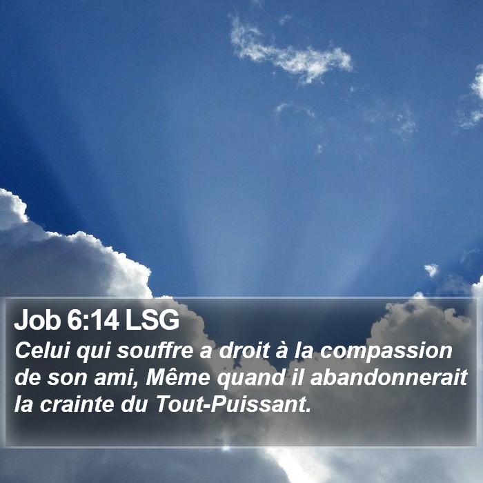 Job 6:14 LSG Bible Study