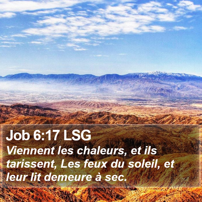 Job 6:17 LSG Bible Study