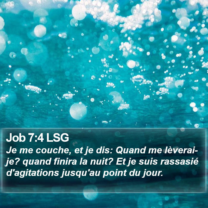 Job 7:4 LSG Bible Study