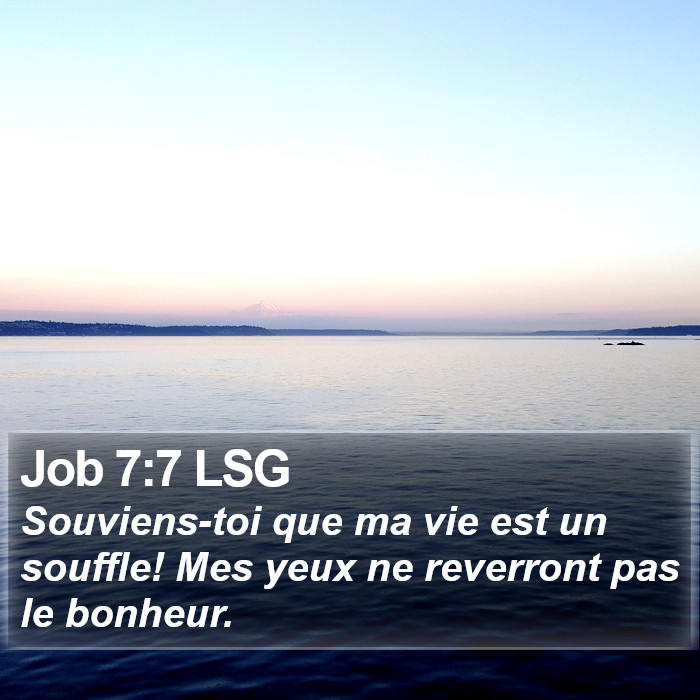 Job 7:7 LSG Bible Study