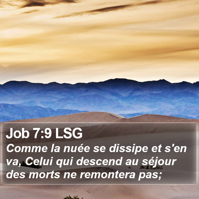 Job 7:9 LSG Bible Study