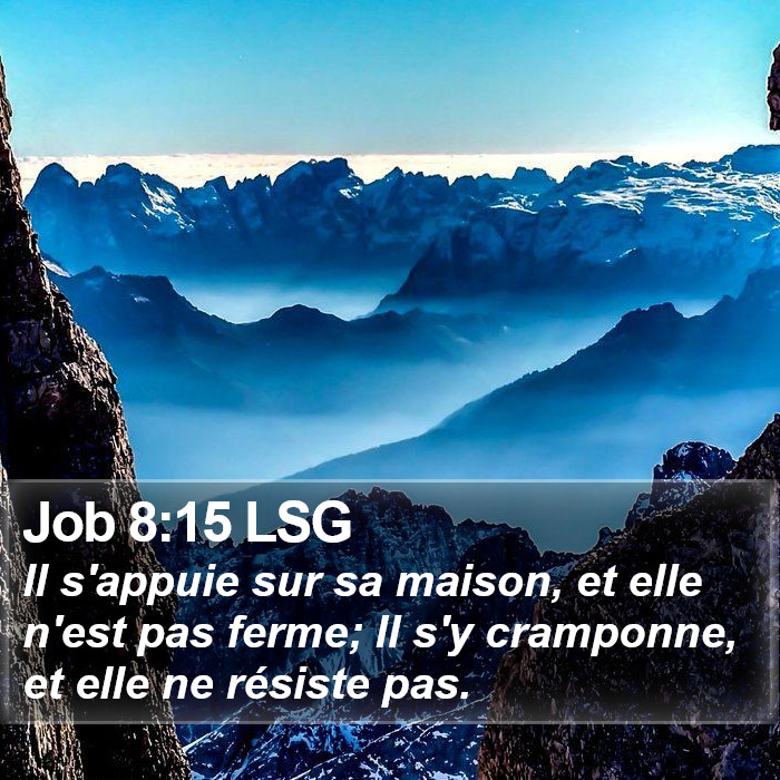 Job 8:15 LSG Bible Study