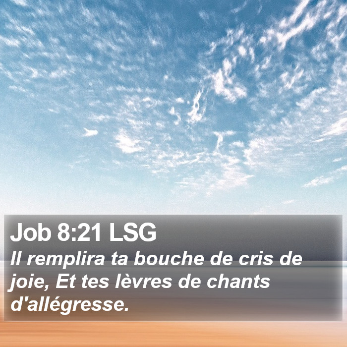 Job 8:21 LSG Bible Study