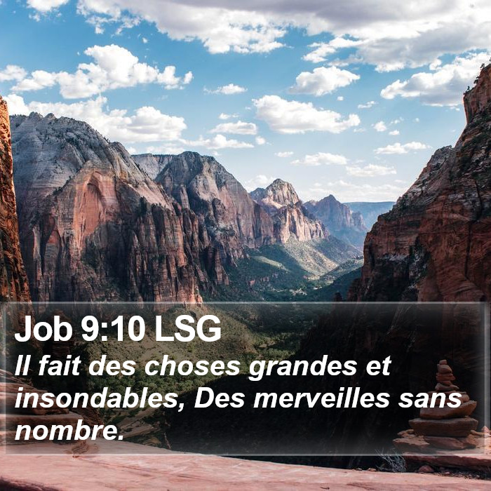 Job 9:10 LSG Bible Study