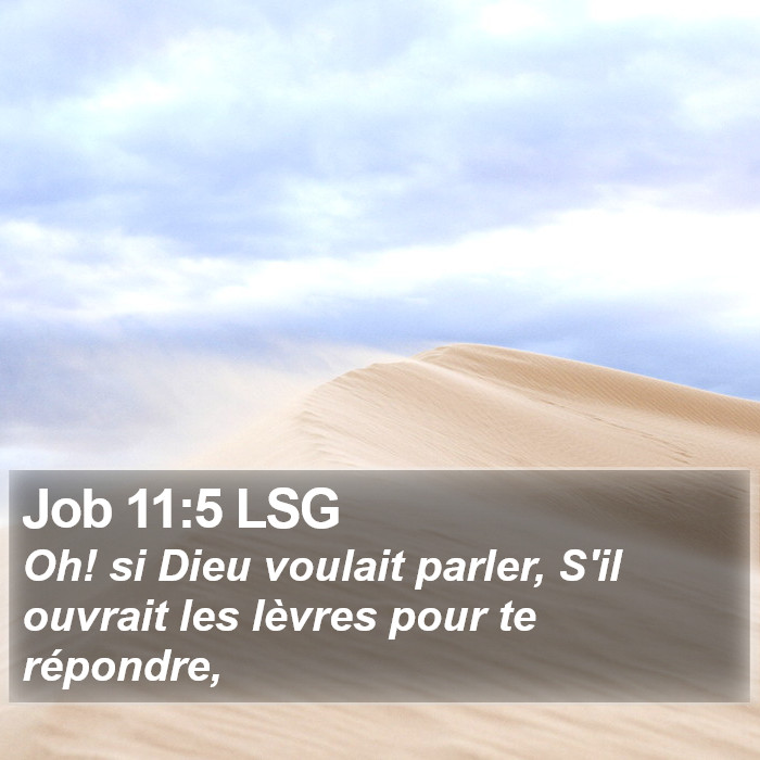 Job 11:5 LSG Bible Study