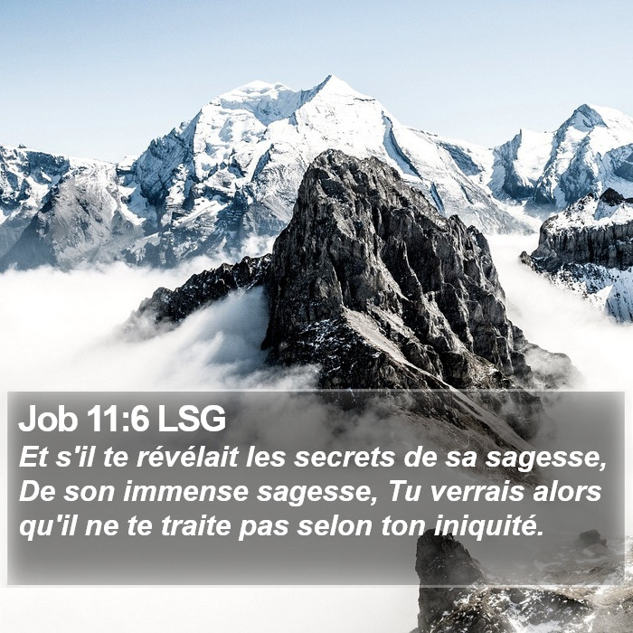 Job 11:6 LSG Bible Study