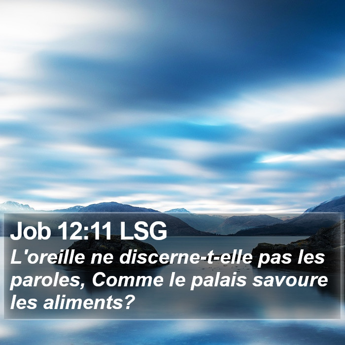 Job 12:11 LSG Bible Study