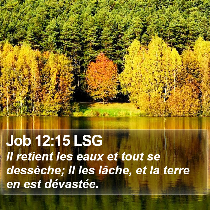 Job 12:15 LSG Bible Study