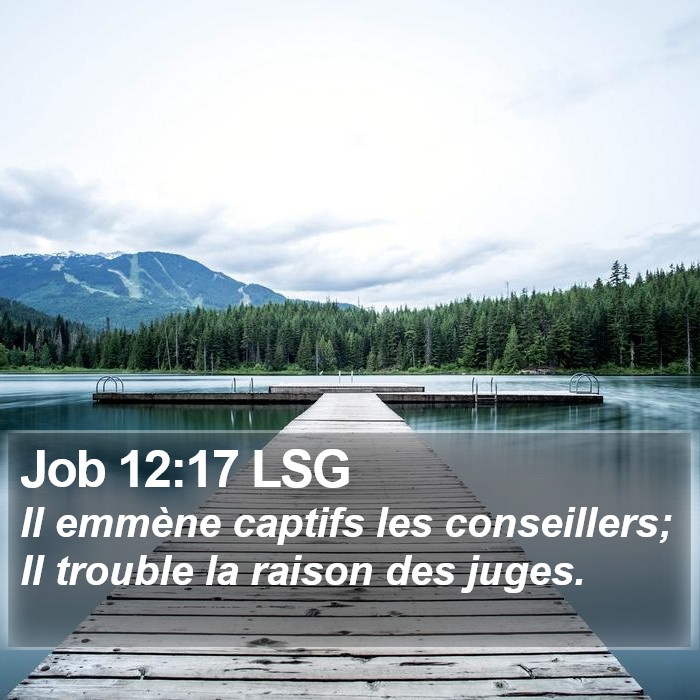 Job 12:17 LSG Bible Study