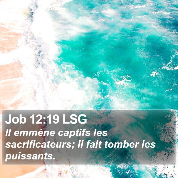 Job 12:19 LSG Bible Study