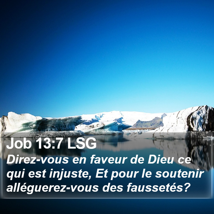 Job 13:7 LSG Bible Study