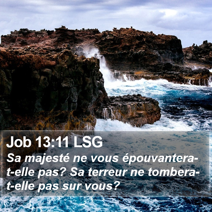 Job 13:11 LSG Bible Study