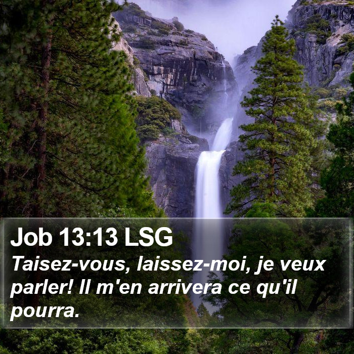 Job 13:13 LSG Bible Study