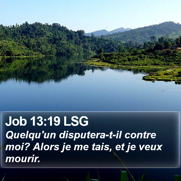 Job 13:19 LSG Bible Study