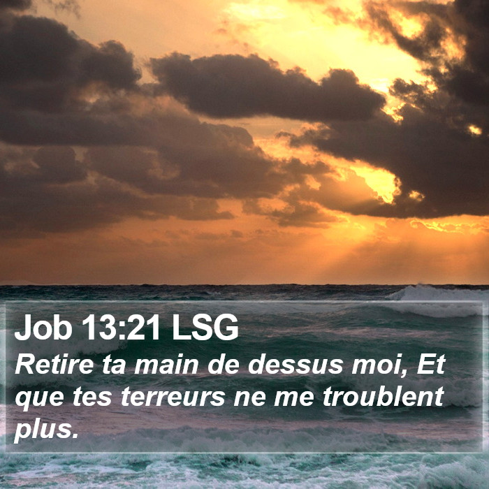 Job 13:21 LSG Bible Study