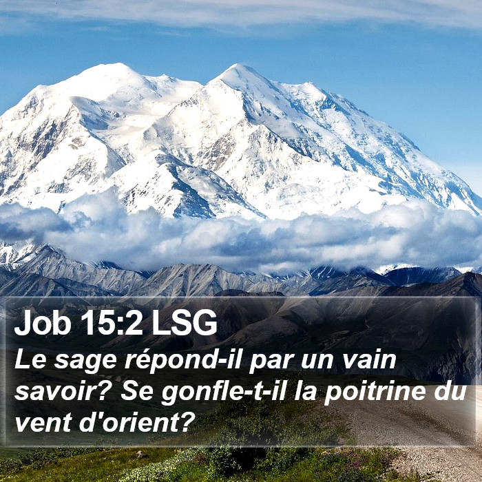 Job 15:2 LSG Bible Study