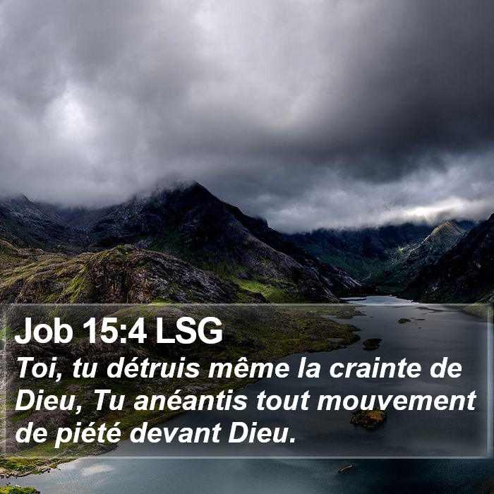 Job 15:4 LSG Bible Study