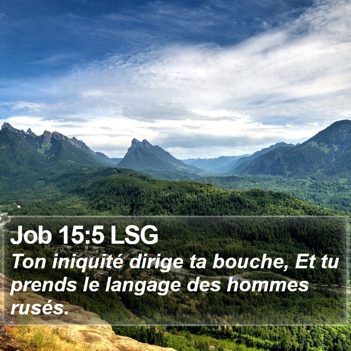 Job 15:5 LSG Bible Study