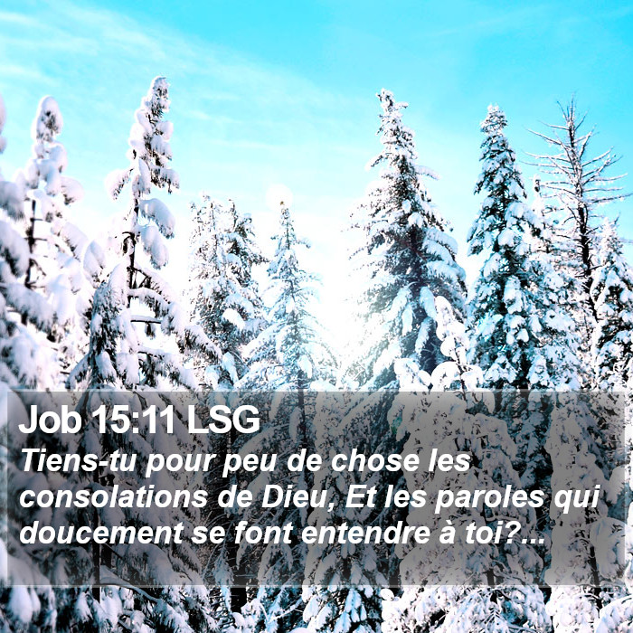 Job 15:11 LSG Bible Study