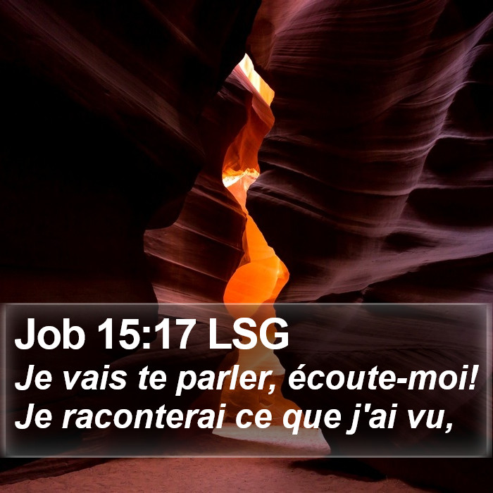 Job 15:17 LSG Bible Study