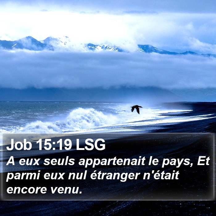 Job 15:19 LSG Bible Study