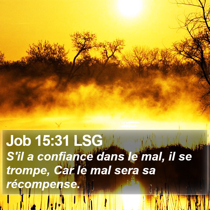 Job 15:31 LSG Bible Study