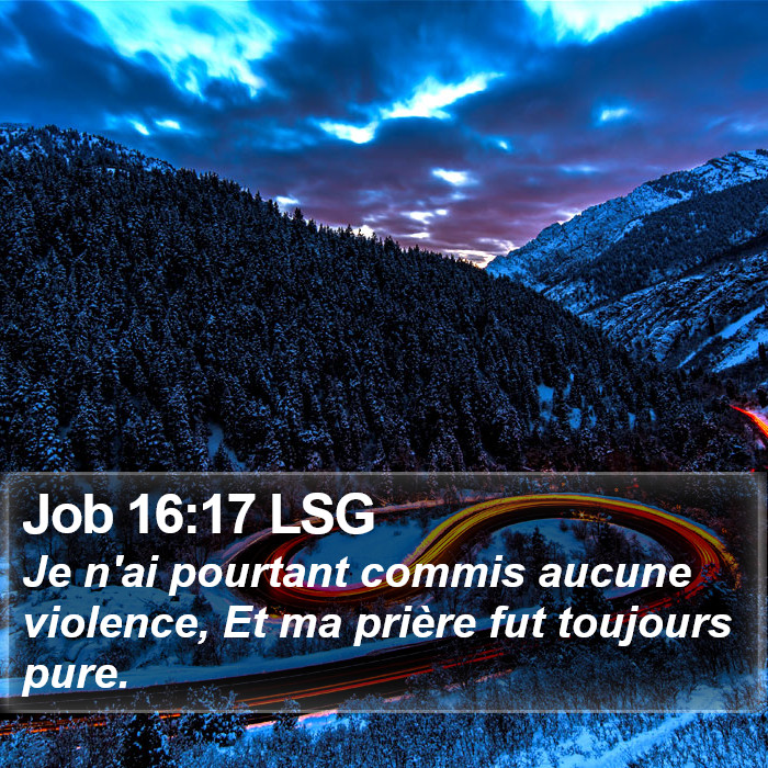 Job 16:17 LSG Bible Study