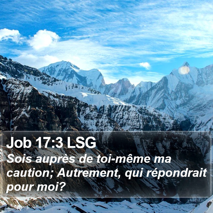 Job 17:3 LSG Bible Study