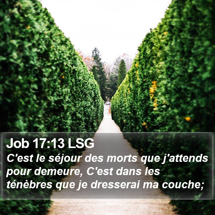 Job 17:13 LSG Bible Study