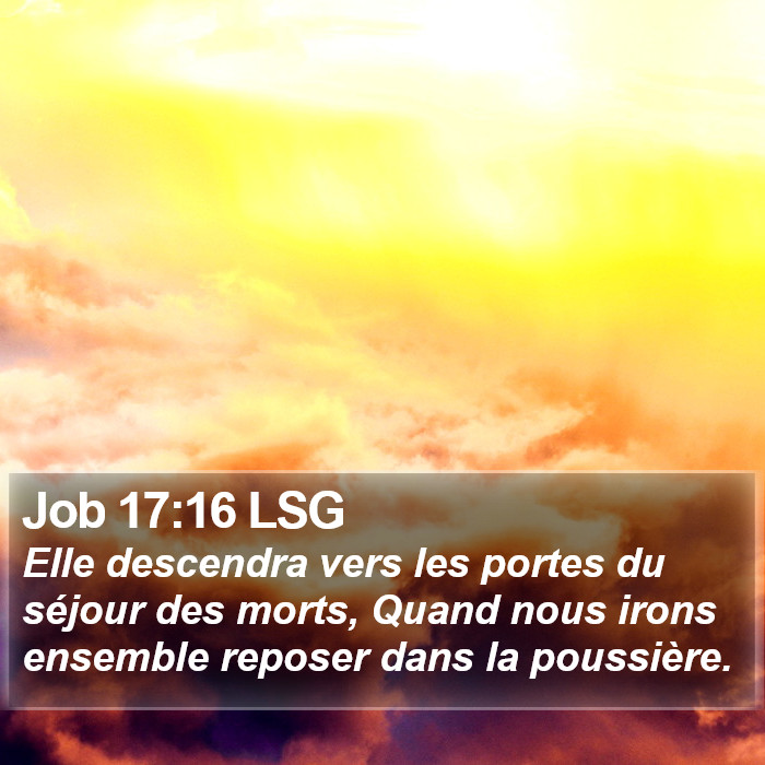 Job 17:16 LSG Bible Study