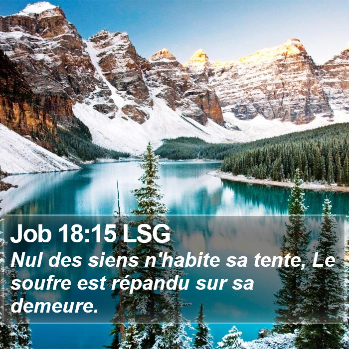 Job 18:15 LSG Bible Study