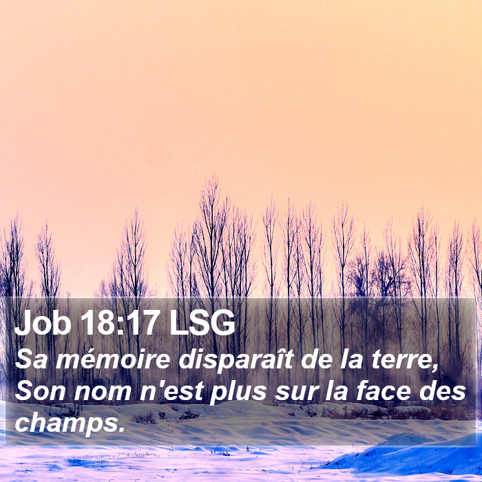 Job 18:17 LSG Bible Study