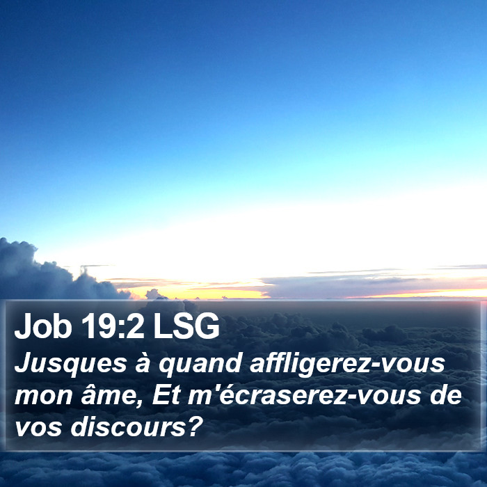 Job 19:2 LSG Bible Study