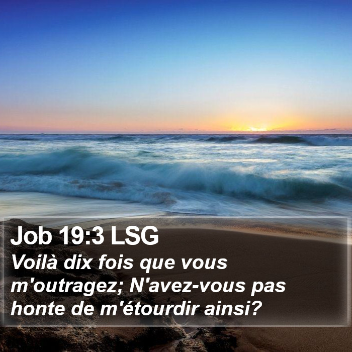 Job 19:3 LSG Bible Study