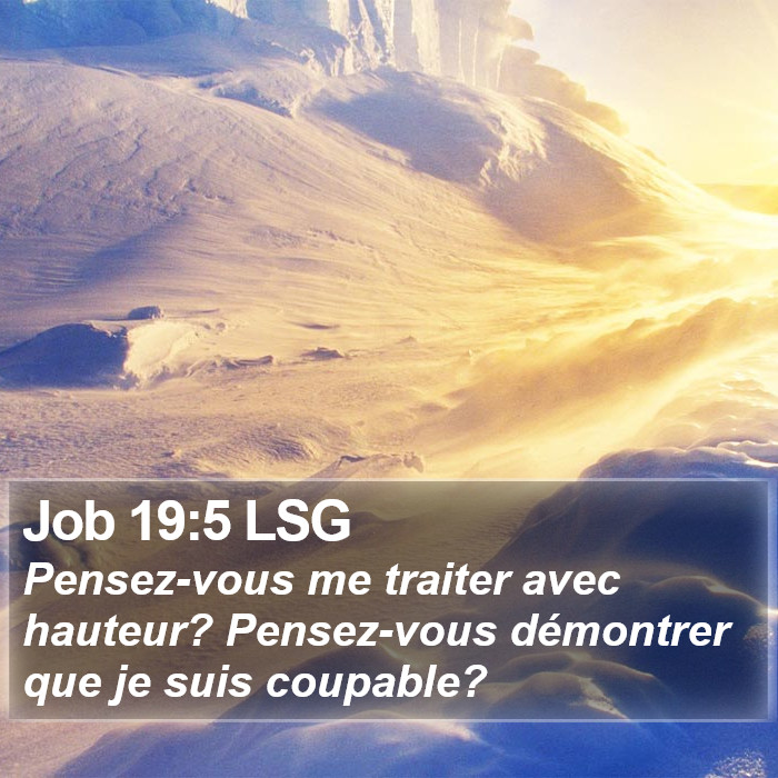 Job 19:5 LSG Bible Study