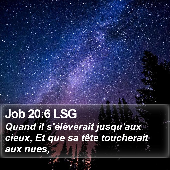 Job 20:6 LSG Bible Study