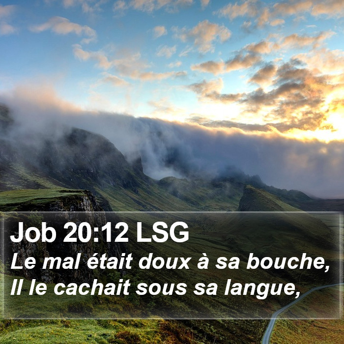 Job 20:12 LSG Bible Study