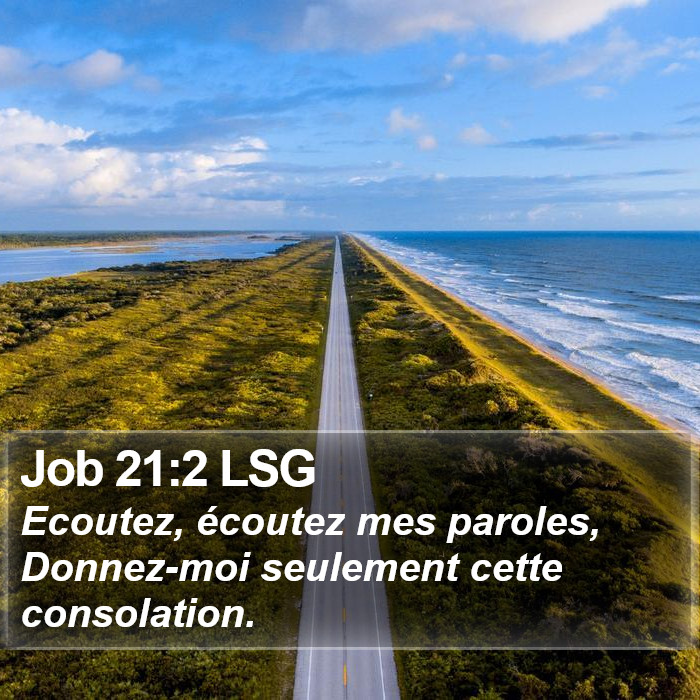 Job 21:2 LSG Bible Study