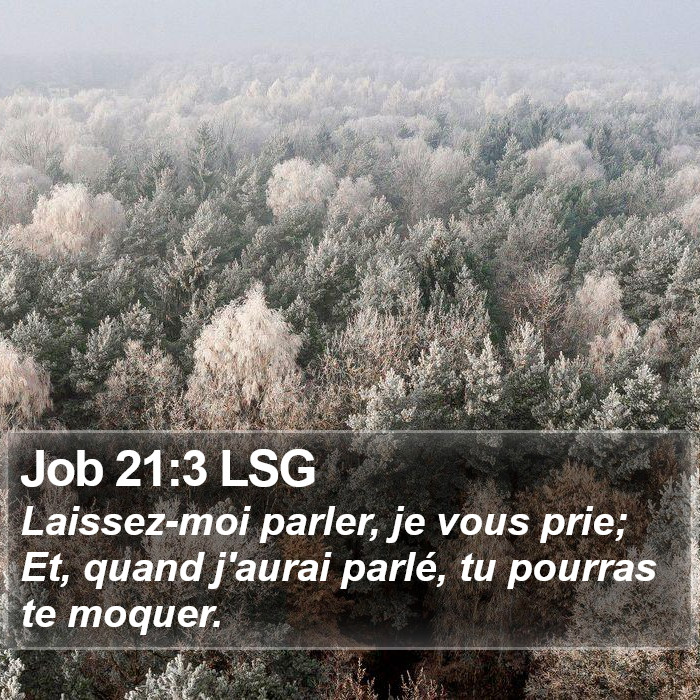 Job 21:3 LSG Bible Study