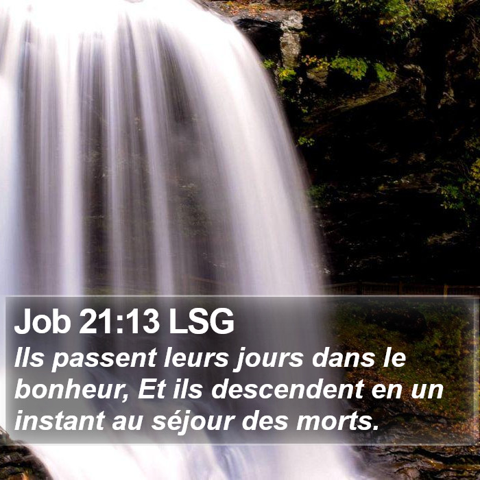 Job 21:13 LSG Bible Study