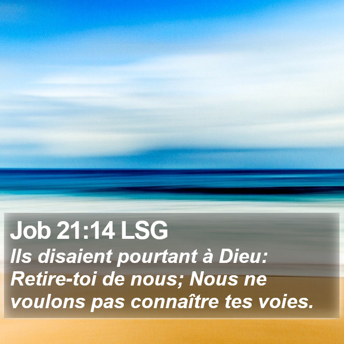 Job 21:14 LSG Bible Study