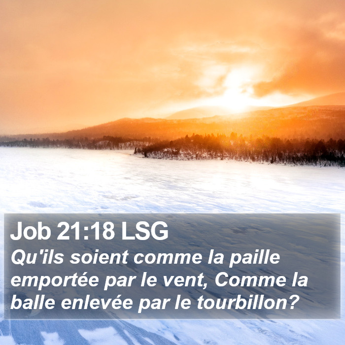 Job 21:18 LSG Bible Study