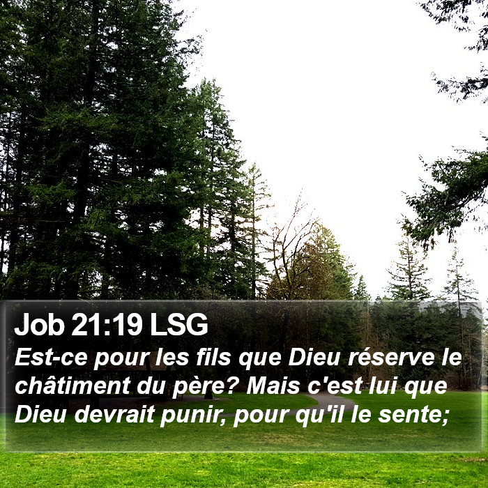 Job 21:19 LSG Bible Study