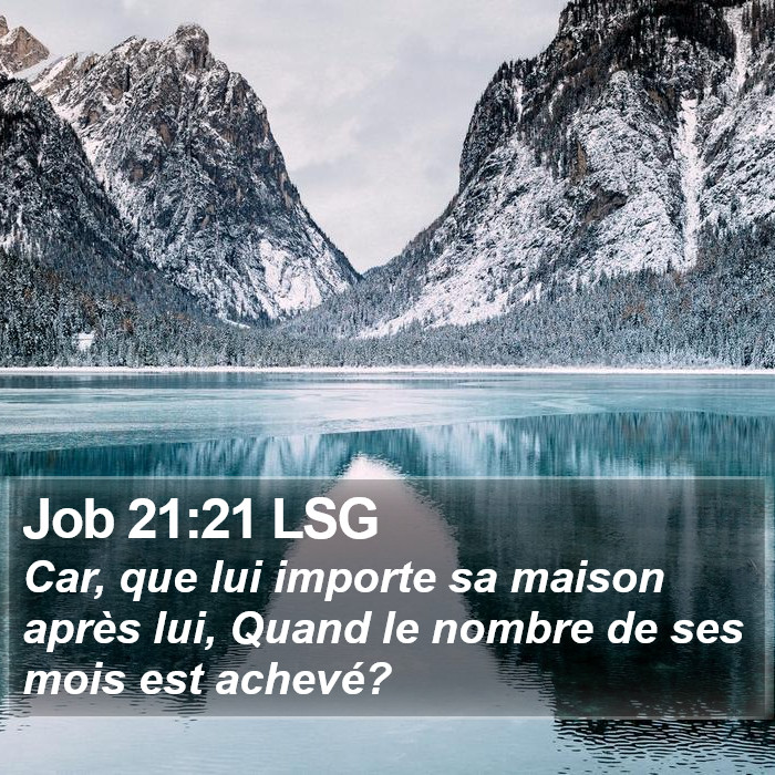 Job 21:21 LSG Bible Study