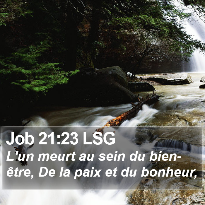 Job 21:23 LSG Bible Study