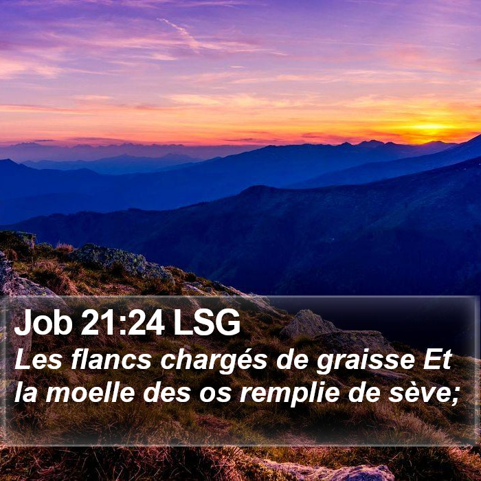 Job 21:24 LSG Bible Study